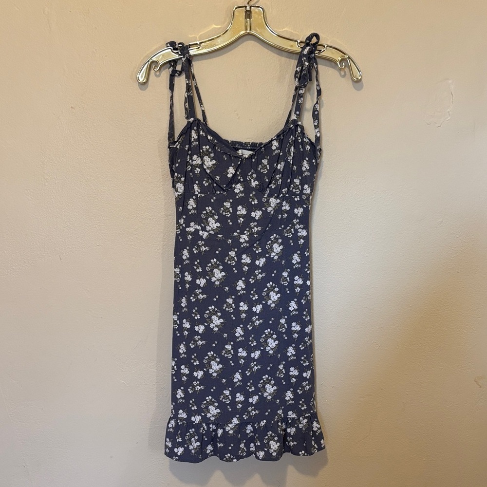 Hollister Navy Blue Floral Dress